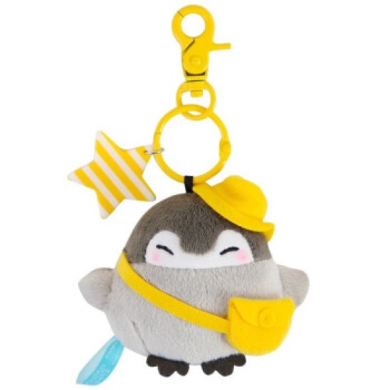 Pure cool day positive school bag little penguin plush pendant action figure backpack hanging cartoon doll keychain love to learn penguin star button