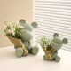 violent bear bouquet vase ornament entrance home desktop decoration Nordic modern creative housewarming gift Morandi green