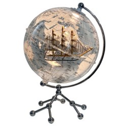 high-end light luxury transparent sailing globe office study desk bookcase entrance living room wine cabinet decoration ornaments Sailing globe