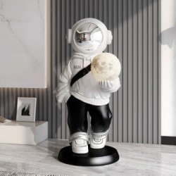 Light luxury astronaut astronaut floor ornaments, large living room, TV cabinet side decorations, housewarming new home gifts, gray blue