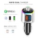 CRUST Car Bluetooth Device for Music System, FM Transmitter with QC 3.0 Dual USB Fast Charger & Call Receiver; 7 Colour LED Lights; Supports MicroSD, USB MP3 Audio Playback