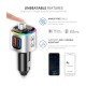 CRUST Car Bluetooth Device for Music System, FM Transmitter with QC 3.0 Dual USB Fast Charger & Call Receiver; 7 Colour LED Lights; Supports MicroSD, USB MP3 Audio Playback