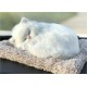 Car center console simulation dog cat decoration formaldehyde removal activated carbon bamboo charcoal car decoration cute plush doll white cat large