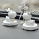 Car aromatherapy accessories, high-end Yilu Ping An car perfume, long-lasting fragrance, female creative car interior decorations, white deer+white deer+balloons+blue wind chime aromatherapy