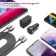 Super Fast Charger Type C Kit, VELOGK 25W PD PPS USB C Wall/Car Charger for Samsung Galaxy S24/S23 Ultra/S23+/S23/S22/S21/S20/Plus/Ultra/FE/Note 20/A71, iPad Pro, with 2X Nylon USB C-to-C Cable(3.3ft)