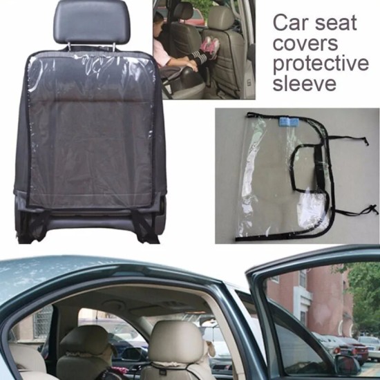 1Pc Car Care Seat Protection Back Cover Universal Child Protection Cover Transparent Cleaning Anti-Kick Pad