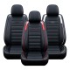 4 Seats Universal Car Seat Covers Deluxe PU Leather Seat Cushion Full Set Cover