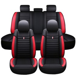 5 Seats Universal Car Seat Covers Deluxe PU Leather Seat Cushion Full Set Cover