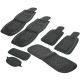 7PCS PU Leather Car Seat Cushion Cover Protector Set for 5 Seat Cars Black White