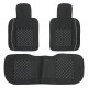 7PCS PU Leather Car Seat Cushion Cover Protector Set for 5 Seat Cars Black White