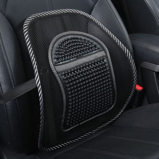 Car Summer Cool Breathable Waist Cushion Lumbar Seat Massage Backrest for Office Auto Interior Supplies