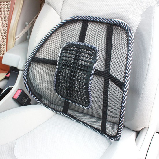 Car Summer Cool Breathable Waist Cushion Lumbar Seat Massage Backrest for Office Auto Interior Supplies