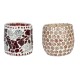 AFAST Multicolour Table Top Glass Tea Light Holder - Pack of 2 AFAST Multicolour Table Top Glass Tea Light Holder - Pack of 2
