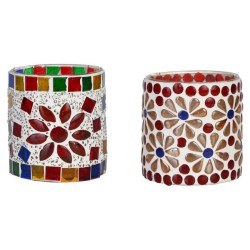 AFAST Multicolour Table Top Glass Tea Light Holder - Pack of 2