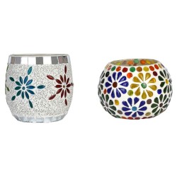 AFAST Multicolour Table Top Glass Tea Light Holder - Pack of 2