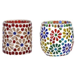 AFAST Multicolour Table Top Glass Tea Light Holder - Pack of 2