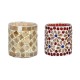 AFAST Multicolour Table Top Glass Tea Light Holder - Pack of 2