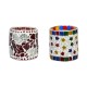 AFAST Multicolour Table Top Glass Tea Light Holder - Pack of 2