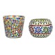 AFAST Multicolour Table Top Glass Tea Light Holder - Pack of 2 AFAST Multicolour Table Top Glass Tea Light Holder - Pack of 2