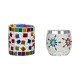 AFAST Multicolour Table Top Glass Tea Light Holder - Pack of 2