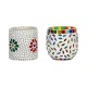 AFAST Multicolour Table Top Glass Tea Light Holder - Pack of 2