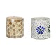 AFAST Multicolour Table Top Glass Tea Light Holder - Pack of 2
