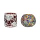 AFAST Multicolour Table Top Glass Tea Light Holder - Pack of 2