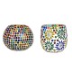 AFAST Multicolour Table Top Glass Tea Light Holder - Pack of 2 AFAST Multicolour Table Top Glass Tea Light Holder - Pack of 2