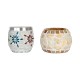 AFAST Multicolour Table Top Glass Tea Light Holder - Pack of 2