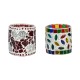 AFAST Multicolour Table Top Glass Tea Light Holder - Pack of 2