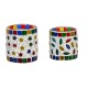 AFAST Multicolour Table Top Glass Tea Light Holder - Pack of 2 AFAST Multicolour Table Top Glass Tea Light Holder - Pack of 2