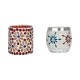 AFAST Multicolour Table Top Glass Tea Light Holder - Pack of 2