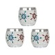AFAST Multicolour Table Top Glass Tea Light Holder - Pack of 3 AFAST Multicolour Table Top Glass Tea Light Holder - Pack of 3