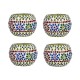 AFAST Multicolour Table Top Glass Tea Light Holder - Pack of 4