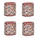 AFAST Multicolour Table Top Glass Tea Light Holder - Pack of 4