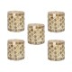 AFAST Multicolour Table Top Glass Tea Light Holder - Pack of 5