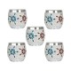 AFAST Multicolour Table Top Glass Tea Light Holder - Pack of 5