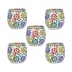 AFAST Multicolour Table Top Glass Tea Light Holder - Pack of 5