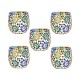 AFAST Multicolour Table Top Glass Tea Light Holder - Pack of 5