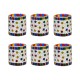 AFAST Multicolour Table Top Glass Tea Light Holder - Pack of 6