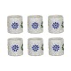 AFAST Multicolour Table Top Glass Tea Light Holder - Pack of 6