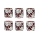 AFAST Multicolour Table Top Glass Tea Light Holder - Pack of 6