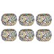AFAST Multicolour Table Top Glass Tea Light Holder - Pack of 6 AFAST Multicolour Table Top Glass Tea Light Holder - Pack of 6
