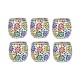 AFAST Multicolour Table Top Glass Tea Light Holder - Pack of 6