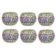 AFAST Multicolour Table Top Glass Tea Light Holder - Pack of 6 AFAST Multicolour Table Top Glass Tea Light Holder - Pack of 6