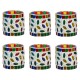 AFAST Multicolour Table Top Glass Tea Light Holder - Pack of 6 AFAST Multicolour Table Top Glass Tea Light Holder - Pack of 6