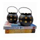 Arsalan Black Table Top and Hanging Iron Tea Light Holder - Pack of 2