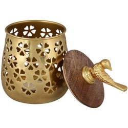 Arsalan Gold Table Top Iron Tea Light Holder - Pack of 1