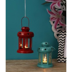 Arsalan Table Top and Hanging Iron Tea Light Holder - Pack of 2