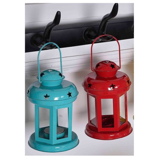 Arsalan Table Top and Hanging Iron Tea Light Holder - Pack of 2